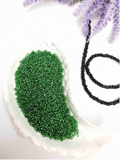 Бисер 13/0 класс А, калиброванный Чехия (зеленый блестящий)